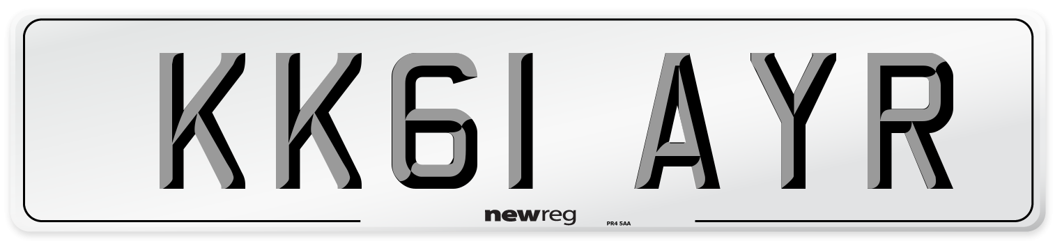 KK61 AYR Number Plate from New Reg